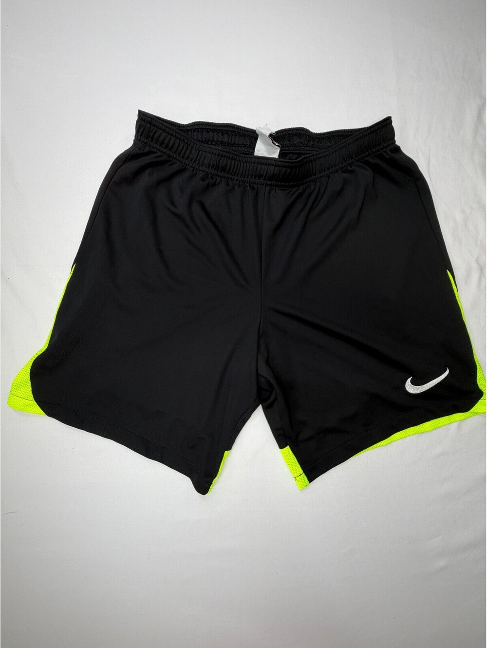 Nike Mens Dri Fit Shorts Slim Fit Elastic Waistband Logo Sports Size Large Black